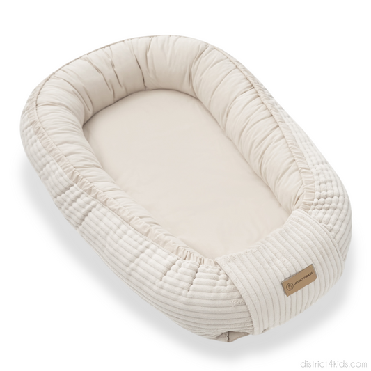 Babynestchen Cord  – Mitwachsender weicher Baby-Kokon