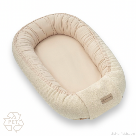 Babynestchen Teddystoff-Boucle – mitwachsender Baby-Kokon