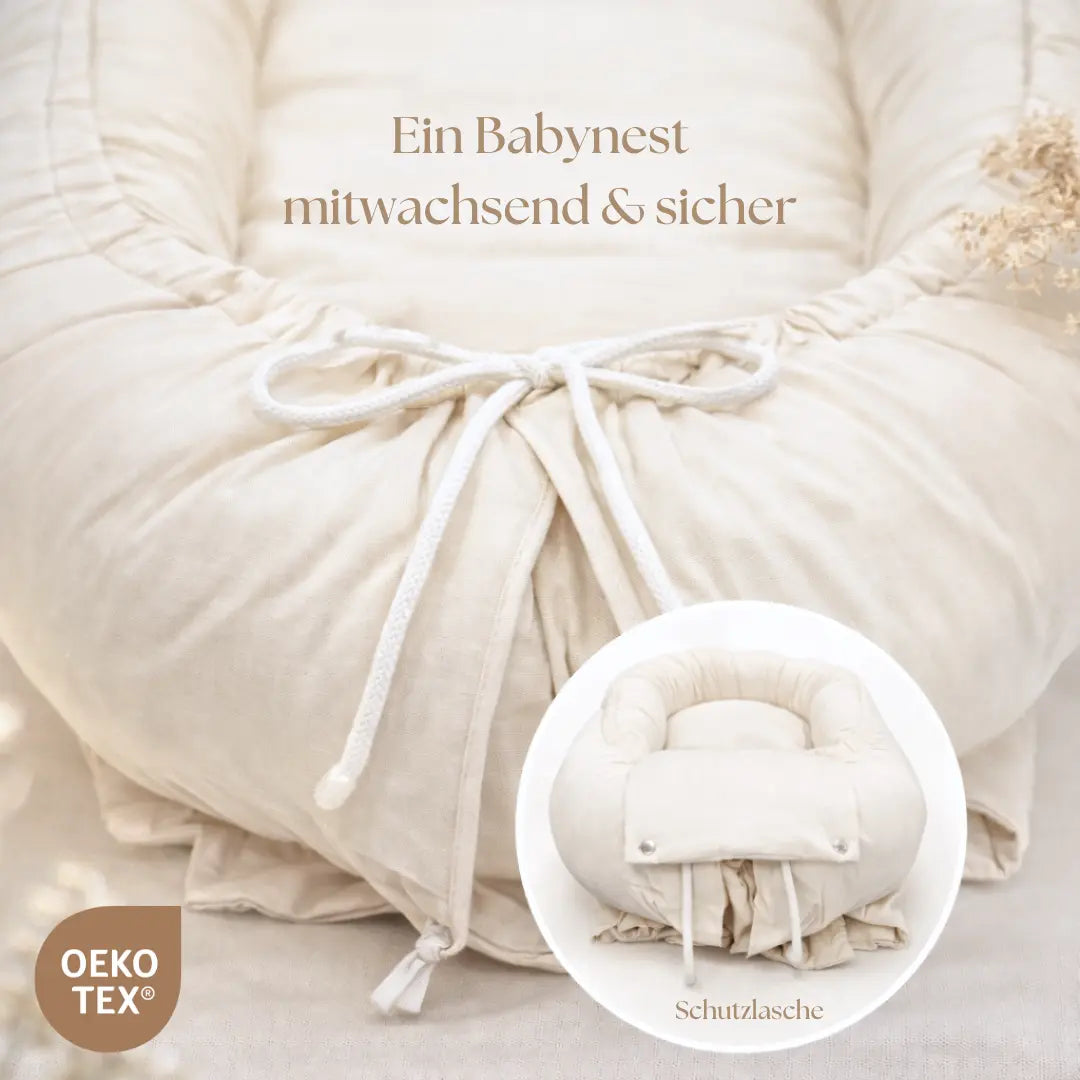 Babynest Cord creme – weich & mitwachsend