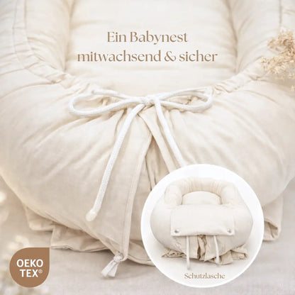 Babynest Cord creme – weich & mitwachsend