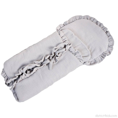 Babyschlafsack Cuddly Musselin mit Schleifen - ganzjähriger Puckschlafsack