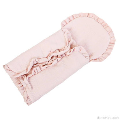Babyschlafsack Cuddly Musselin mit Schleifen - ganzjähriger Puckschlafsack