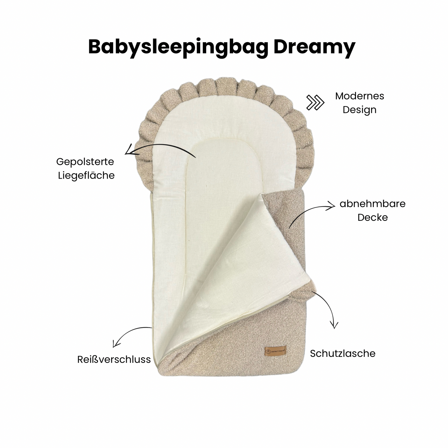 Babyschlafsack Dreamy Teddy Boucle - kuscheliger Ganzjahreschlafsack