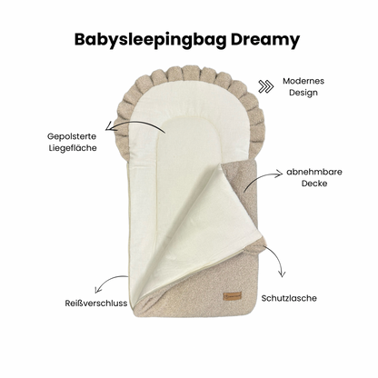 Babyschlafsack Dreamy Teddy Boucle - kuscheliger Ganzjahreschlafsack