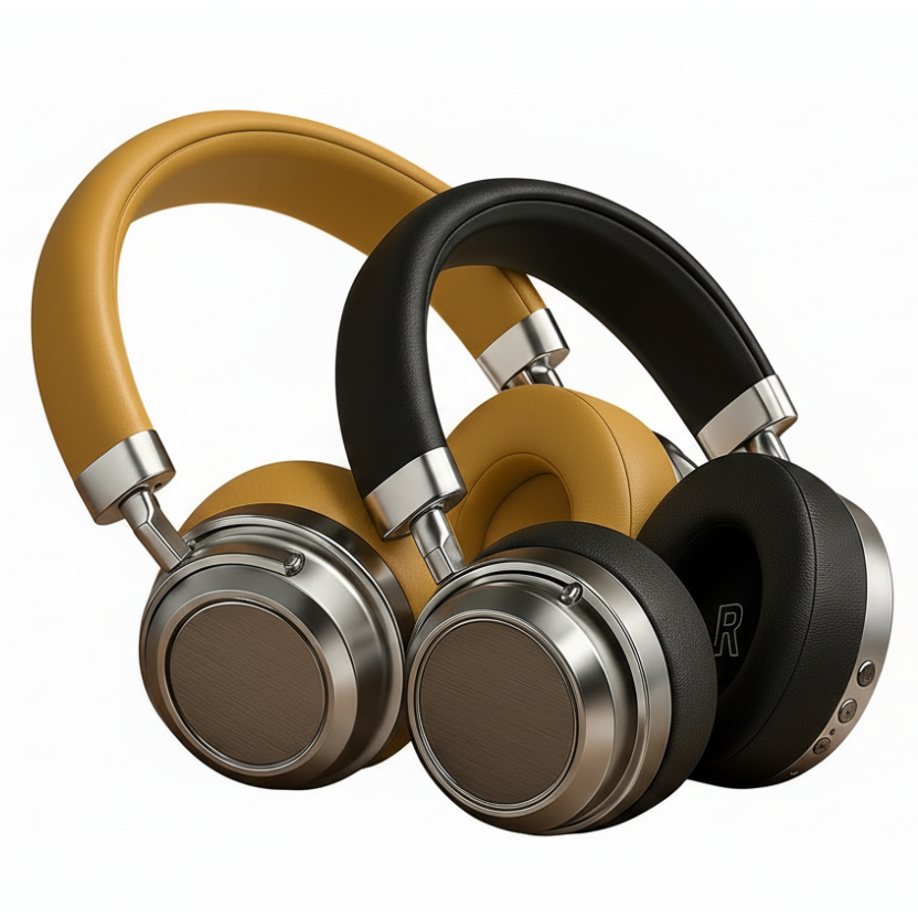 Retro Bluetooth 5.4 Kopfhörer HiFi Bass 38h Akku Gaming Low Latency
