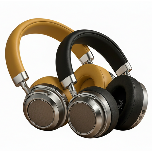 Retro Bluetooth 5.4 Kopfhörer HiFi Bass 38h Akku Gaming Low Latency