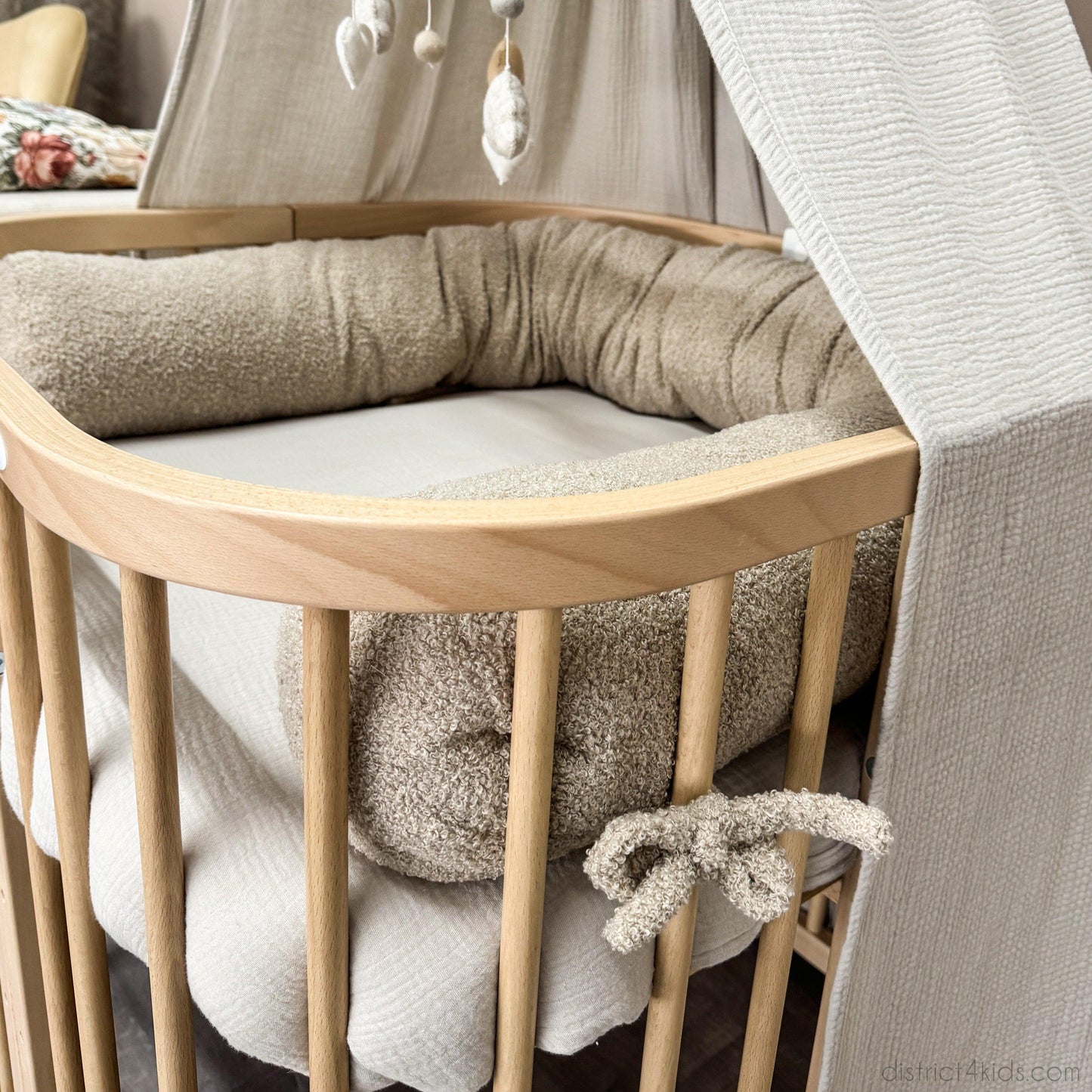 Bettschlange einsträngig Teddystoff Boucle – Schutz & Vielseitig