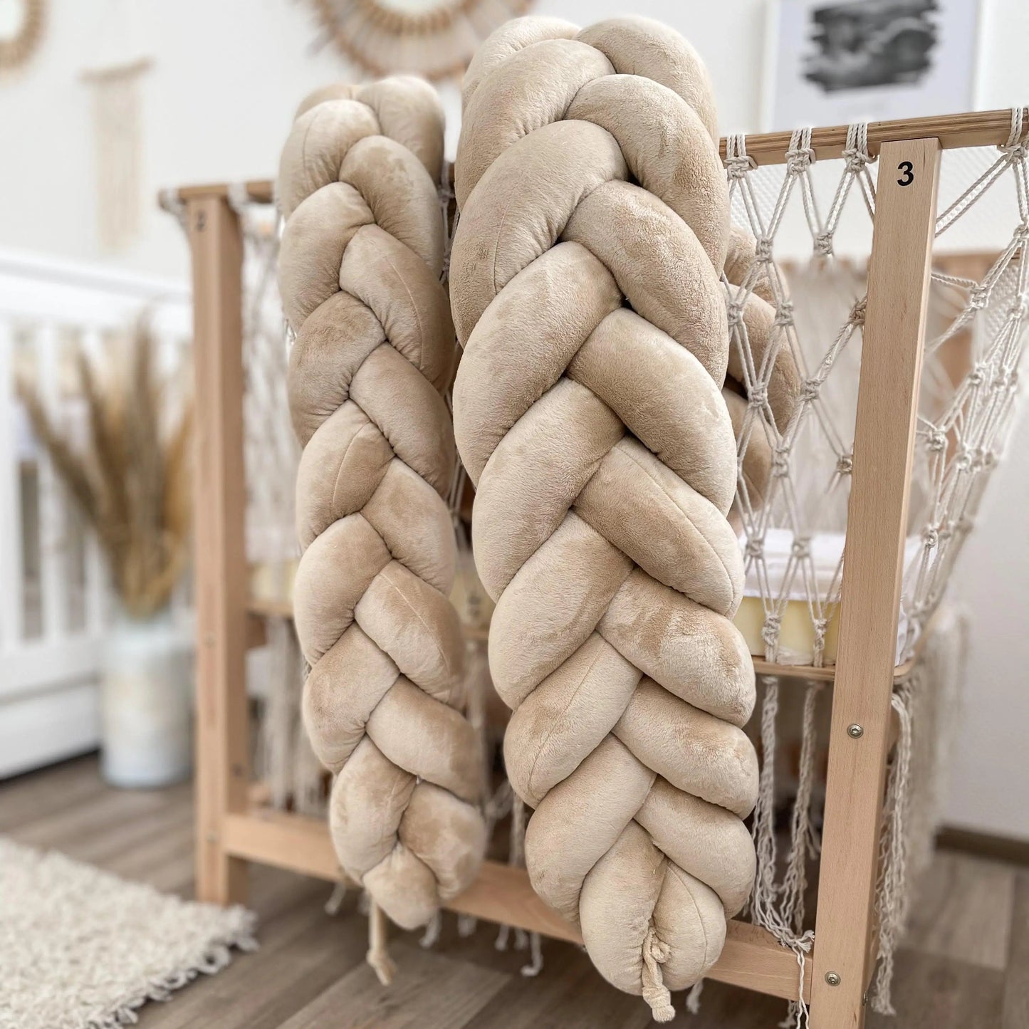 Bettschlange XXL Velours – Fischgräte, Premium-Schutz