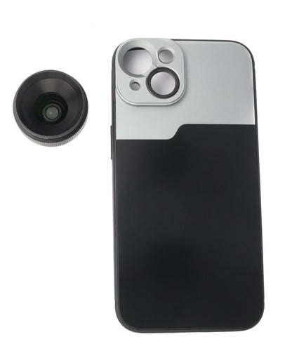 SYSTEM-S Macro Lens 1.1x to 2.8x Filter with Case in Black for iPhone 13