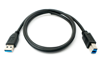 SYSTEM-S USB 3.0 cable 100 cm type B male to A male in black