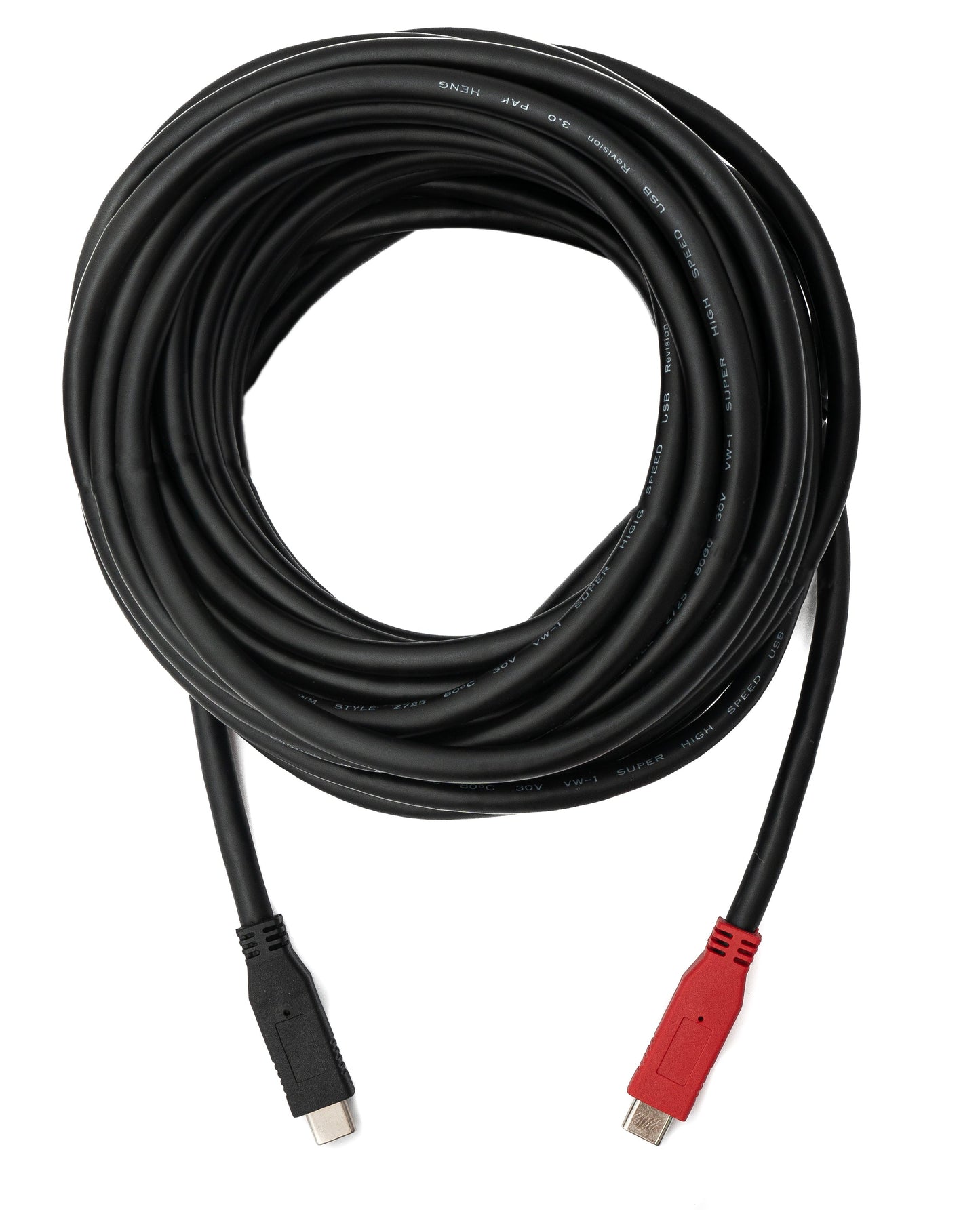 SYSTEM-S USB 3.1 One Way Cable 8 m Type C Male to Male in Black