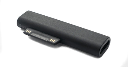 SYSTEM-S USB 3.1 Charging Adapter Type C Connector for Microsoft Surface Magnetic LED Black