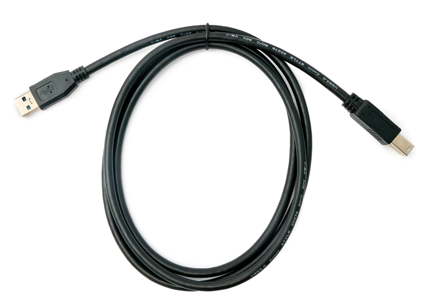 SYSTEM-S USB 3.0 Kabel 150 cm Typ B Stecker zu A Stecker in Schwarz