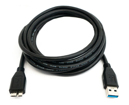 SYSTEM-S USB 3.0 cable 3 m Micro B plug to Type A plug in black 