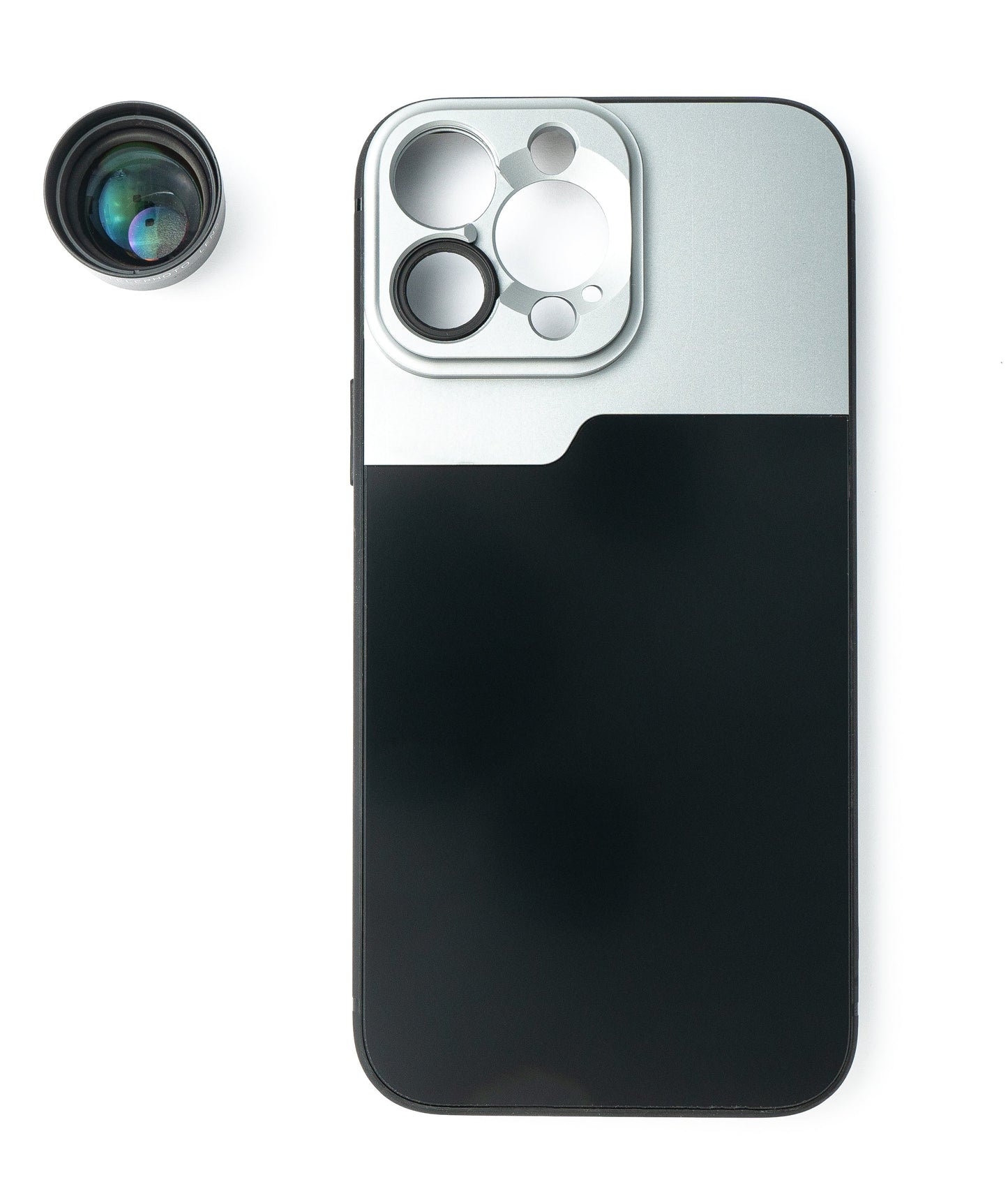 SYSTEM-S Zoom Lens 3x Telephoto Lens Filter with Case in Black for iPhone 13 Pro Max