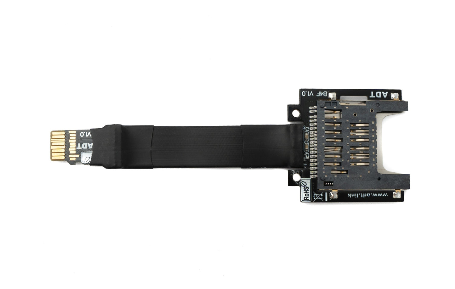 SYSTEM-S SD Karte 10 cm Kabel Micro SD Stecker zu Standard Buchse Verlängerung Adapter