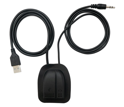 SYSTEM-S USB 2.0 und 3,5mm Klinke Kabel 60 cm für Rucksäcke Ladeanschluss Schwarz
