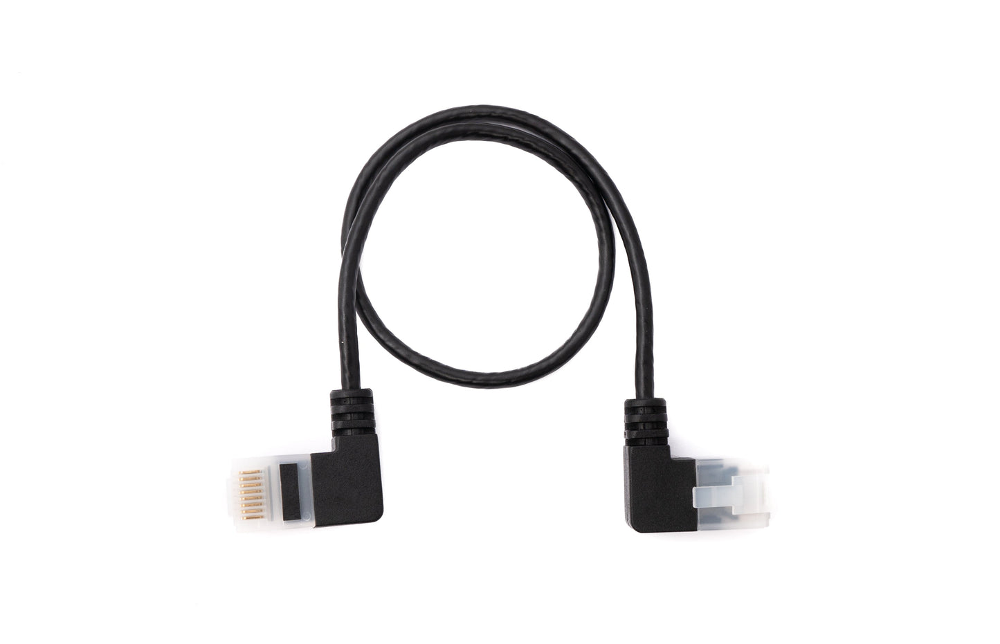 SYSTEM-S LAN Kabel 25 cm RJ45 8P8C STP Cat6 Stecker zu Stecker Winkel Schwarz