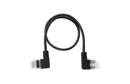 SYSTEM-S LAN Kabel 25 cm RJ45 8P8C STP Cat6 Stecker zu Stecker Winkel Schwarz