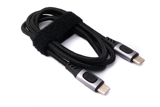 SYSTEM-S USB 3.1 Gen 2 Kabel 200 cm Typ C Stecker zu Stecker geflochten