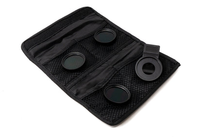 SYSTEM-S ND Lens Set Neutral Density Filter Gray Filter Kit with Clip Bag in Black