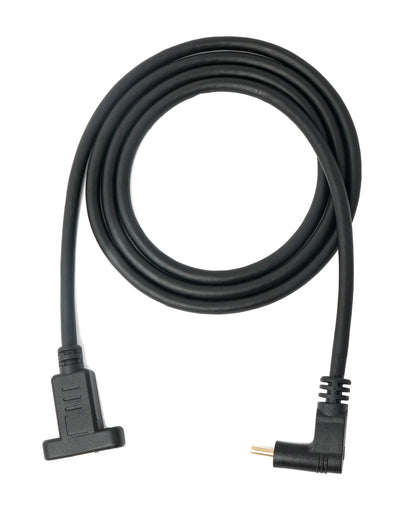 SYSTEM-S USB 3.1 cable 100 cm Type C male to female screw angle in black