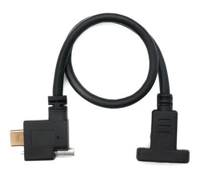 SYSTEM-S USB 3.1 Kabel 30 cm Typ C Stecker zu Buchse Schraube Winkel Adapter in Schwarz