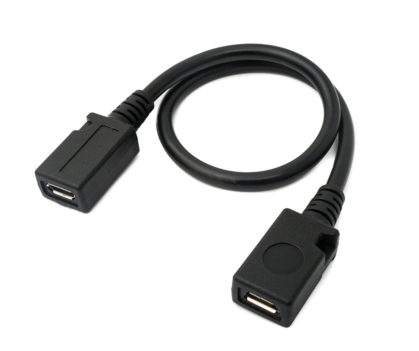 SYSTEM-S USB 2.0 Kabel 27 cm Micro B Buchse zu Buchse in Schwarz