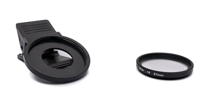 SYSTEM-S Stern Filter 6 Punkt 37 mm Star Light Linse mit Clip für Smartphones in Schwarz