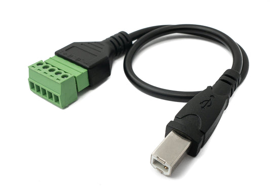 SYSTEM-S USB 2.0 Kabel 30cm Typ B Stecker zu 5 polig Leiterplattenstecker Schwarz