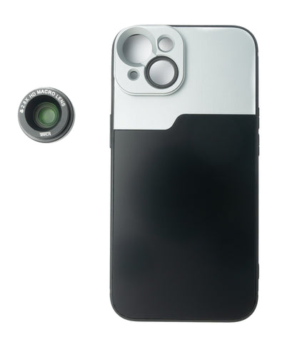 SYSTEM-S Macro Lens 2.8x HD Filter with Case in Black for iPhone 13