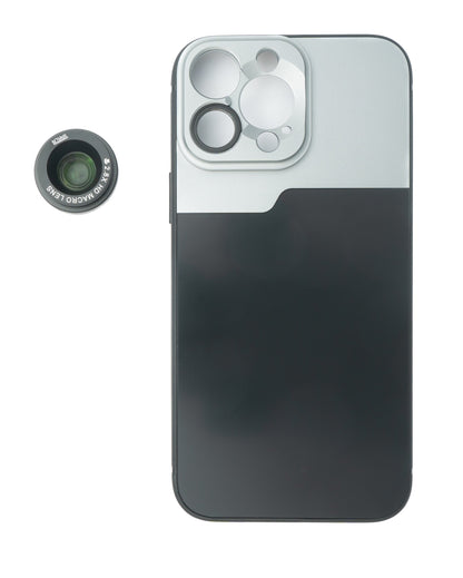 SYSTEM-S Makro Linse 2.8x HD Filter mit Hülle in Schwarz für iPhone 13 Pro Max