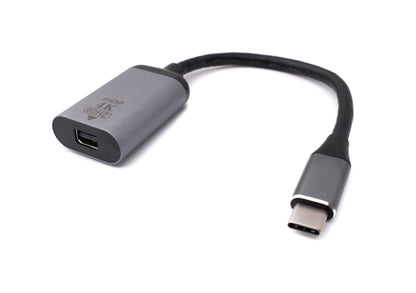 SYSTEM-S Display Port cable 20 cm Mini DP female to USB 3.1 Type C male in grey