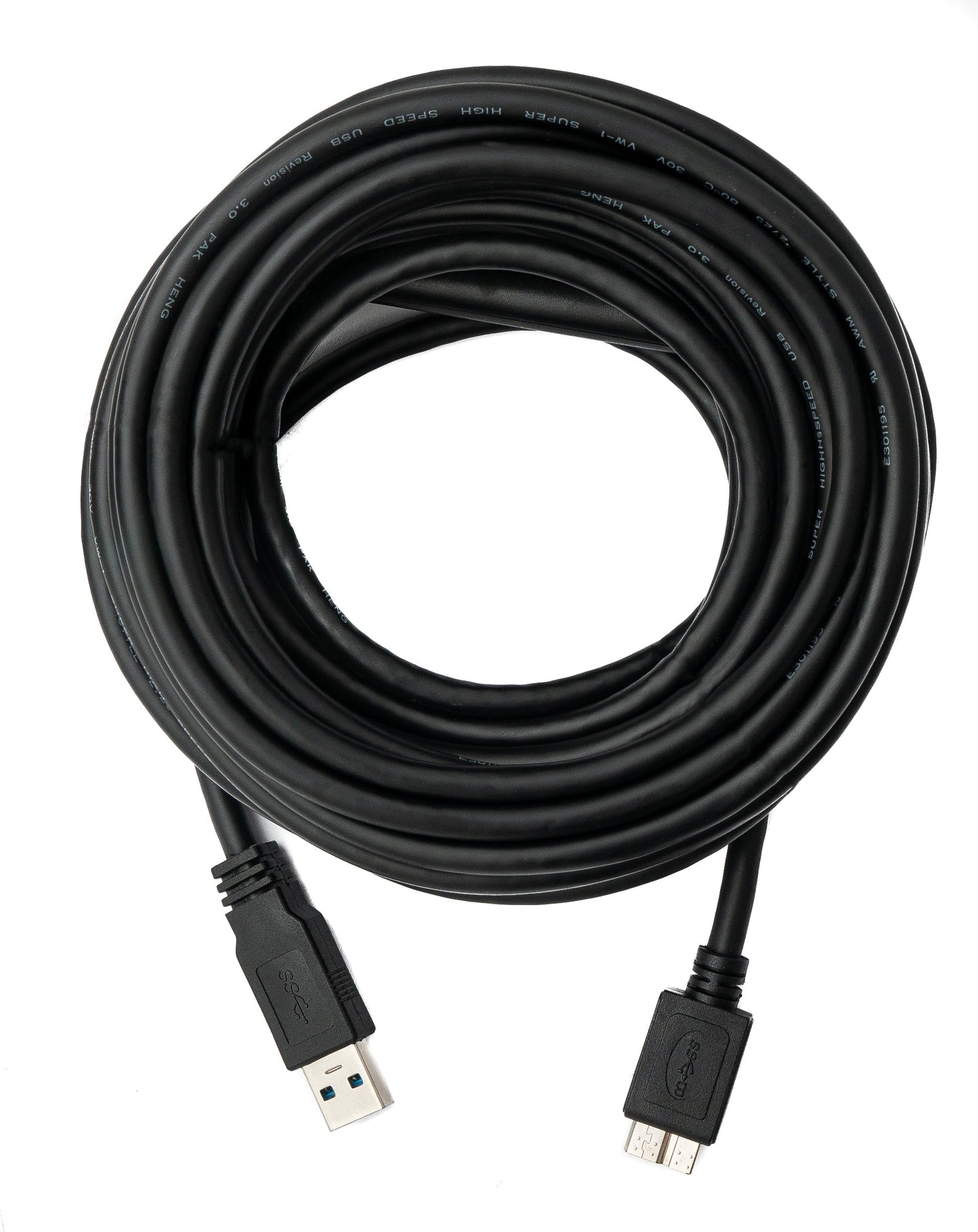 SYSTEM-S USB 3.0 cable 8 m Micro B plug to A plug in black