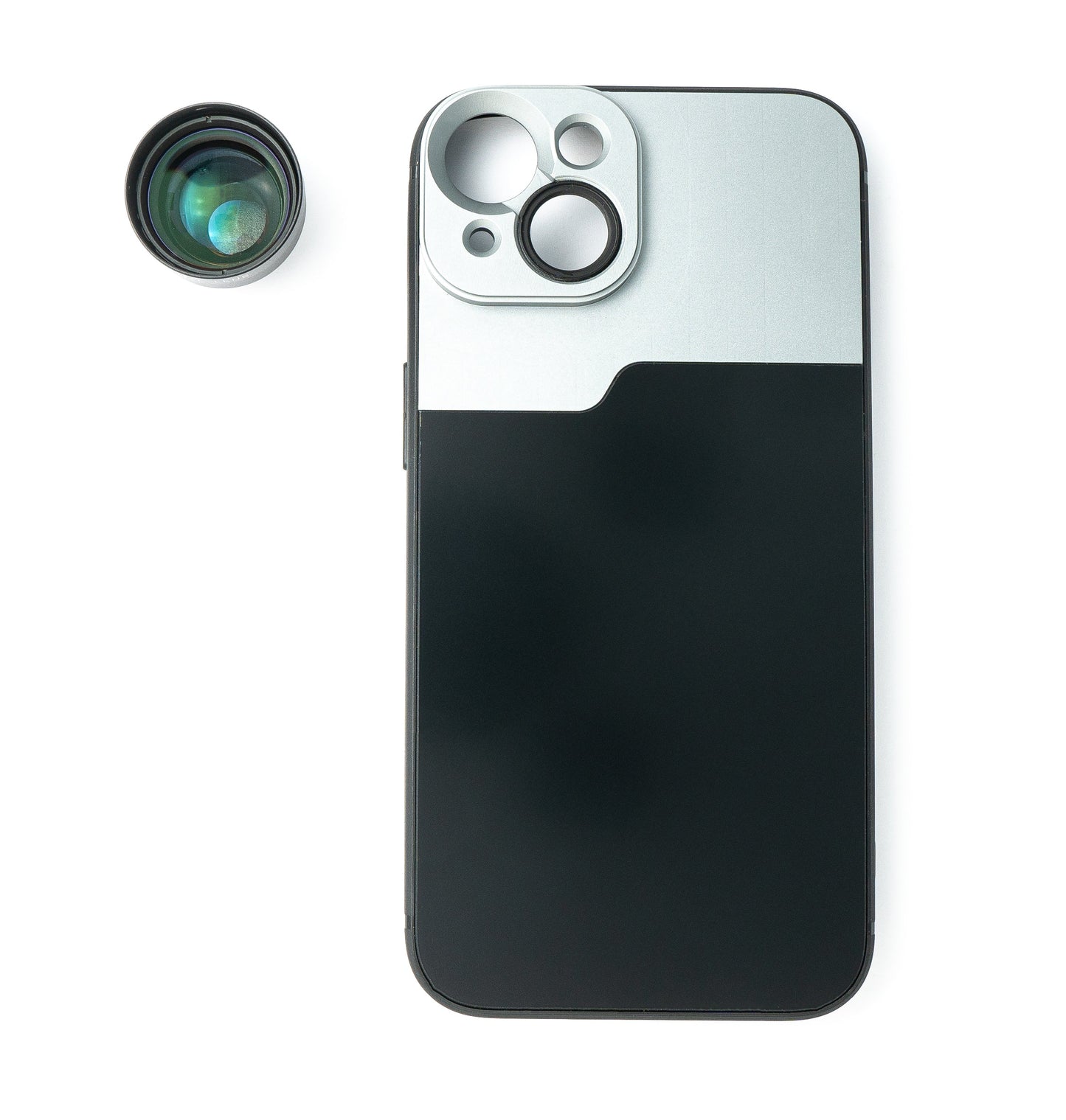 SYSTEM-S Zoom Lens 3x Telephoto Lens Filter with Case in Black for iPhone 13