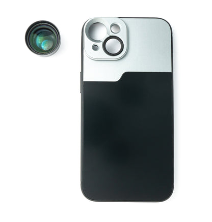 SYSTEM-S Zoom Lens 3x Telephoto Lens Filter with Case in Black for iPhone 13
