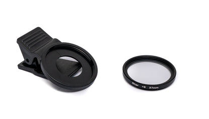 SYSTEM-S Stern Filter 8 Punkt 37 mm Star Light Linse mit Clip für Smartphones in Schwarz