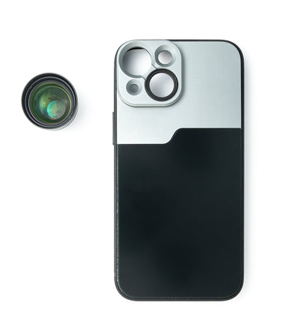 SYSTEM-S Zoom Lens 3x Telephoto Lens Filter with Case in Black for iPhone 13 Mini