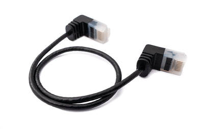 SYSTEM-S LAN cable 25 cm RJ45 8P8C STP Cat6 plug to plug angled black