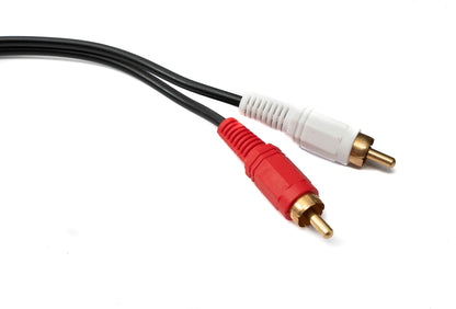 SYSTEM-S Cinch 2 RCA Kabel 10 m Stecker zu Stecker Stereo AV in Schwarz