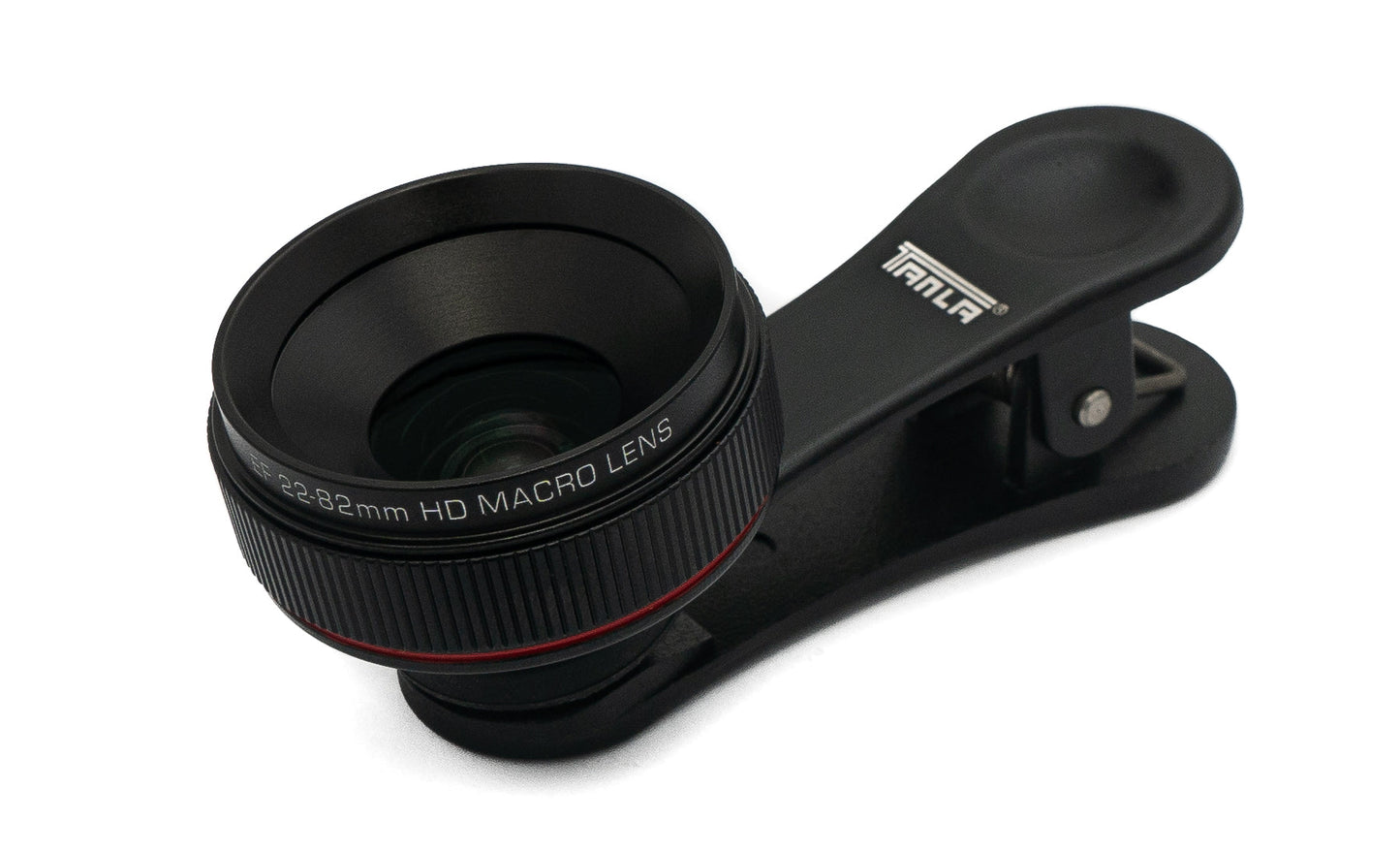 SYSTEM-S Makro Linse 1.1x bis 2.8x Vergrösserung mit Clip und Schutztasche für Smartphone