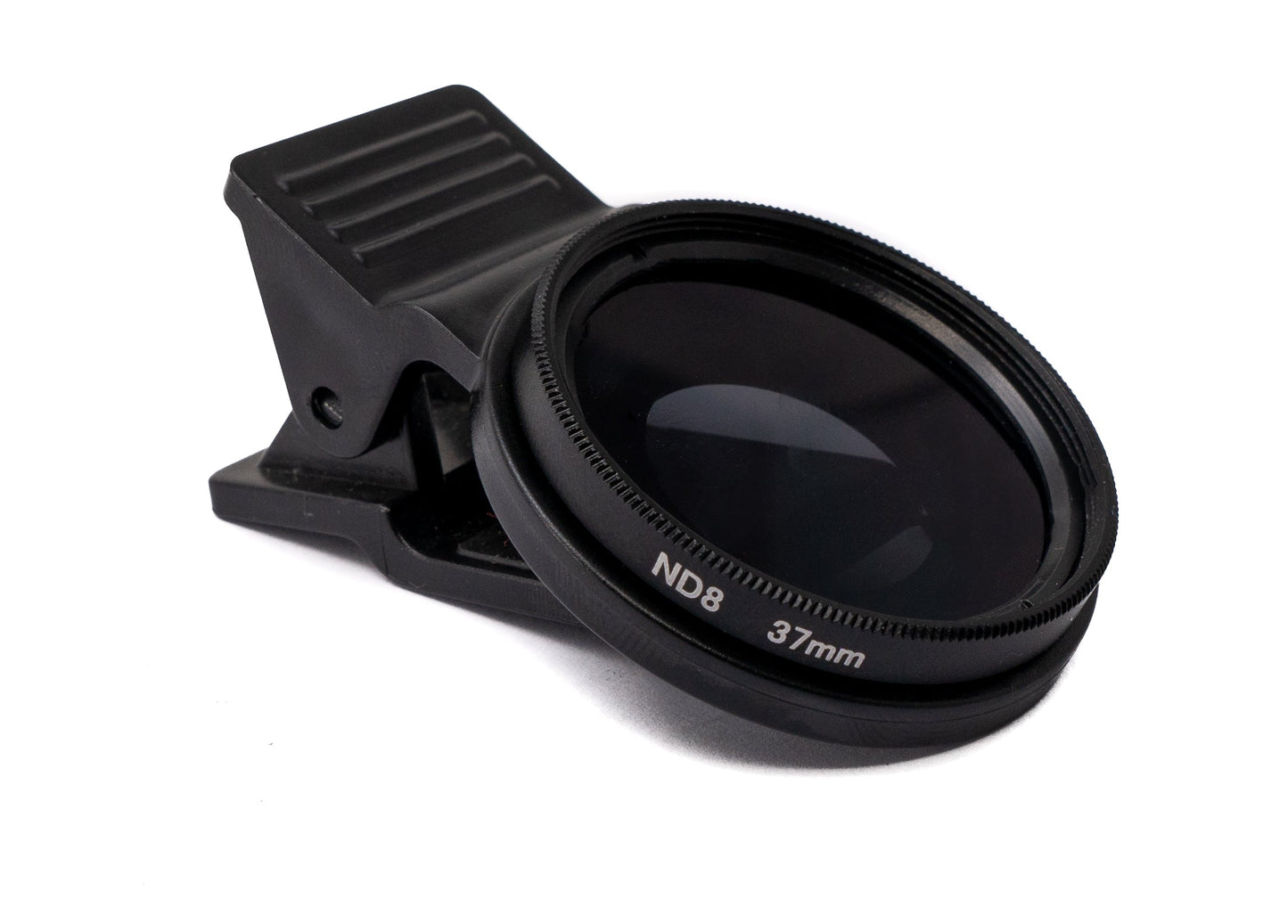 SYSTEM-S ND8 lens 37 mm neutral density gray filter with clip for smartphones in black