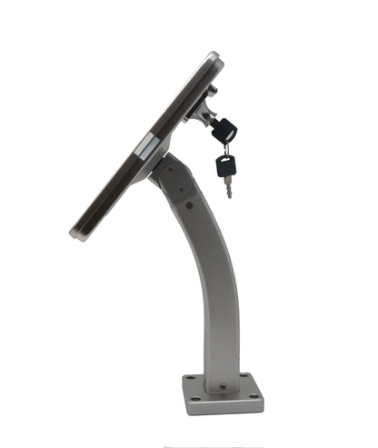 SYSTEM-S Wand und Tisch Halterung abschließbar für iPad 10 Pro 11 Air 4 5 in Grau