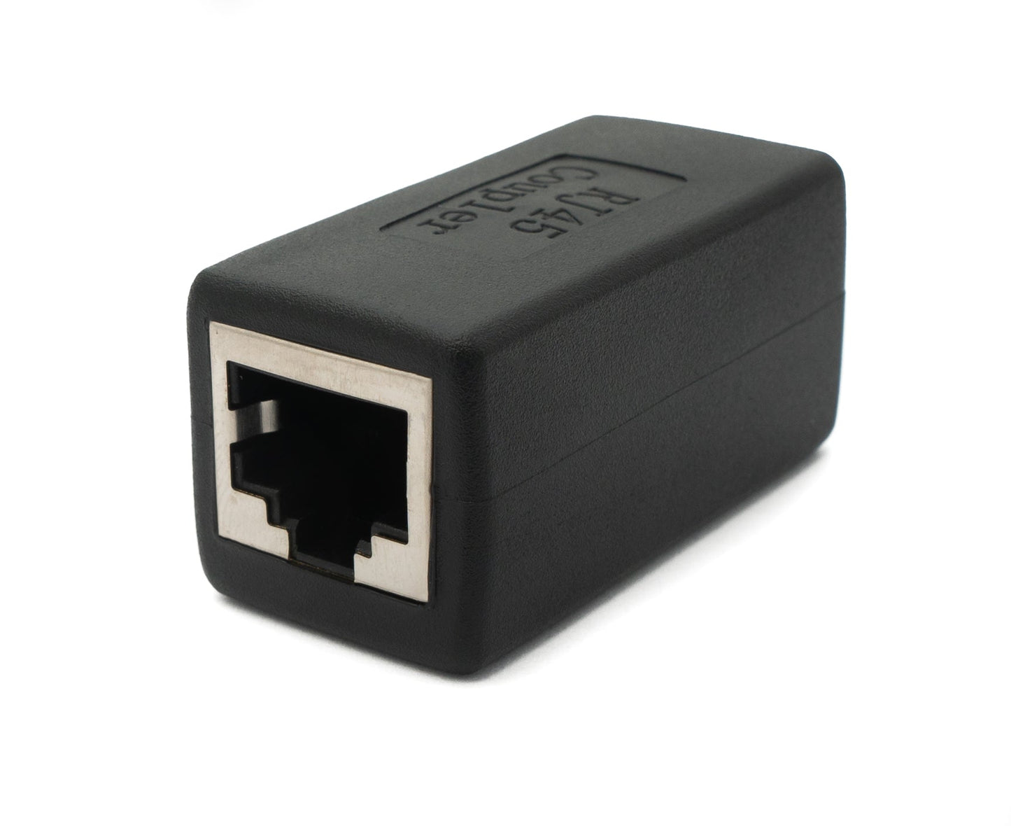 SYSTEM-S LAN Adapter RJ45 Buchse zu Buchse Ethernetadapter Kabel in Schwarz