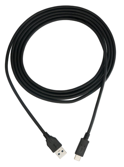SYSTEM-S USB 3.1 Kabel 200 cm Typ C Stecker zu 3.0 Typ A Stecker in Schwarz