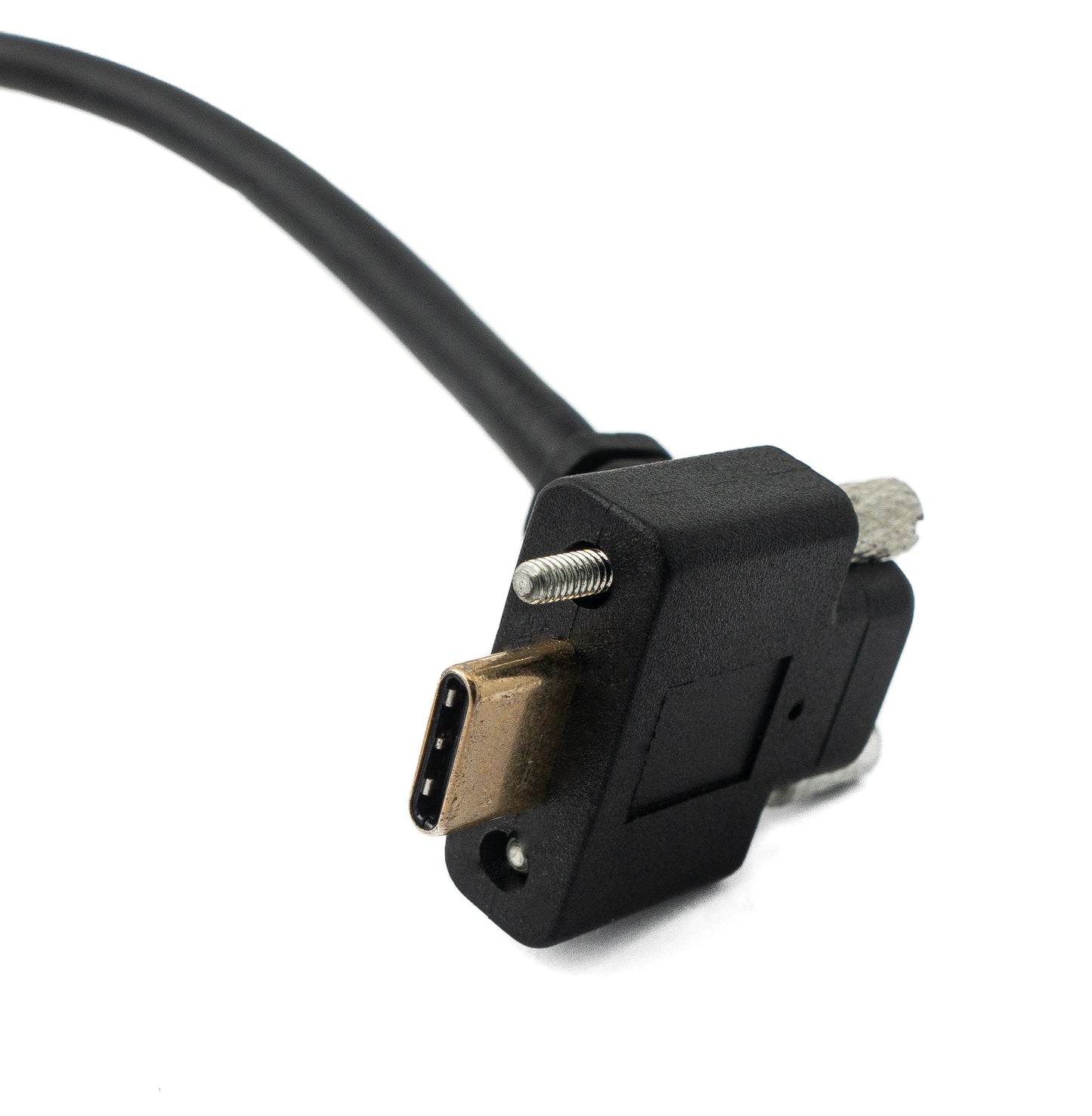 SYSTEM-S USB 3.1 Gen 2 100W  Kabel 30 cm Typ C Stecker zu Buchse Schraube Winkel