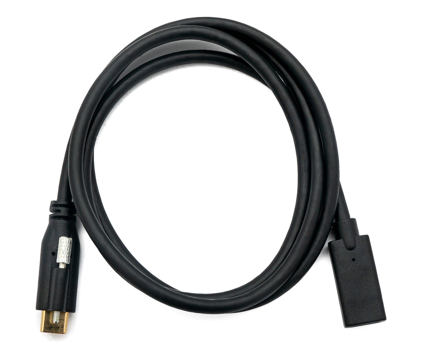 SYSTEM-S USB 3.1 Kabel 100 cm Typ C Stecker zu Buchse Schraube in Schwarz