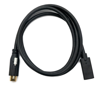 SYSTEM-S USB 3.1 Kabel 100 cm Typ C Stecker zu Buchse Schraube in Schwarz