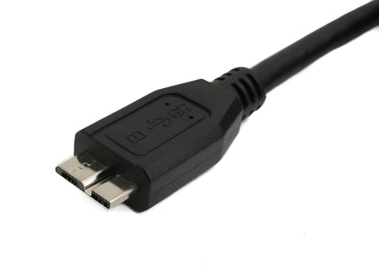 SYSTEM-S USB 3.0 cable 3 m Micro B plug to Type A plug in black 