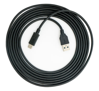 SYSTEM-S USB 3.1 Kabel 300 cm Typ C Stecker zu 3.0 Typ A Stecker in Schwarz